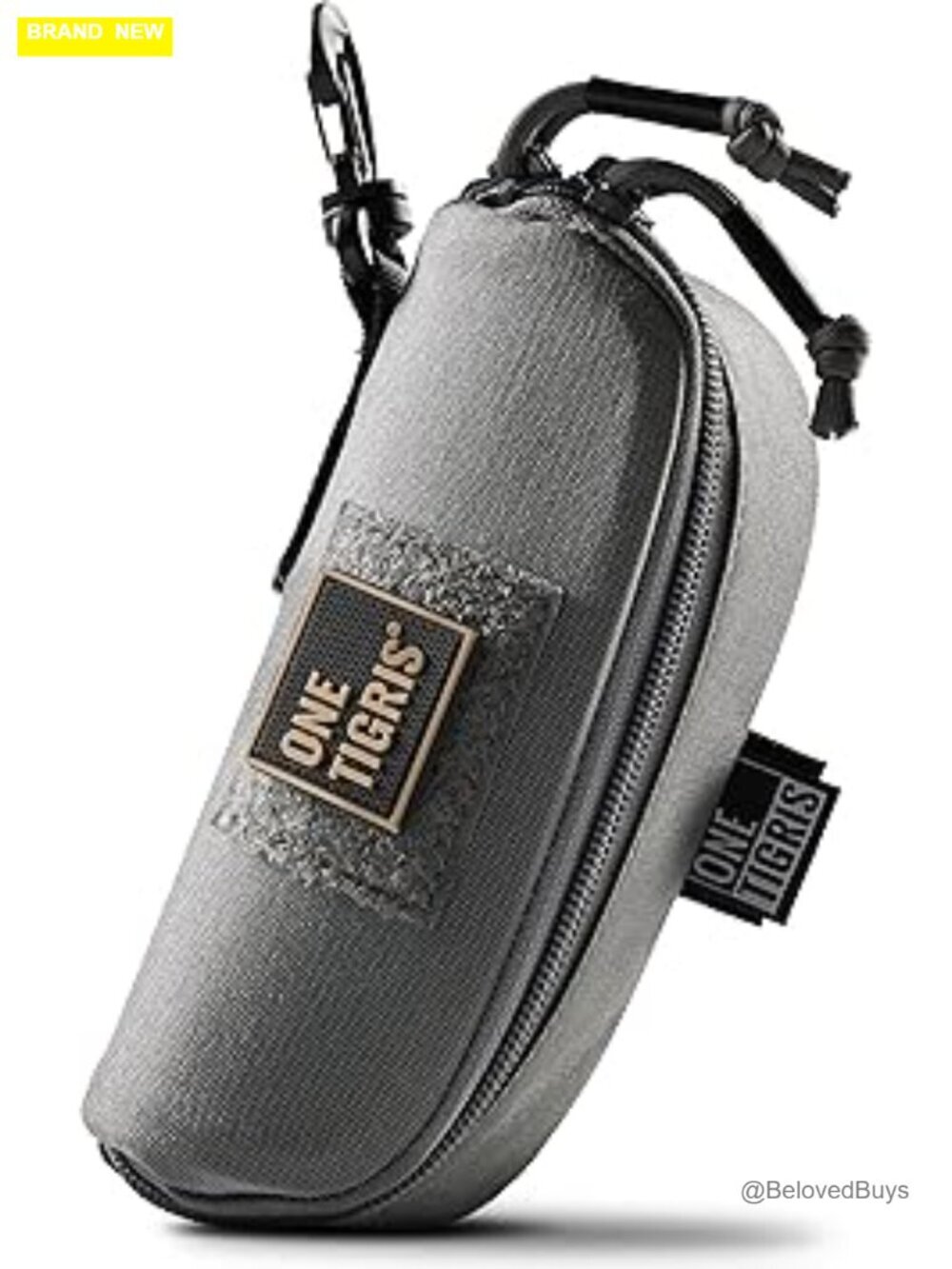 Hardshell Eyeglasses Case with Molle Attachment Zipper Pouch